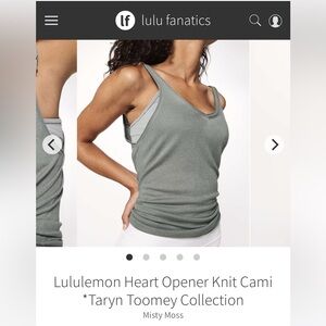 lululemon athletica Heart Opener Knit Cami - Green